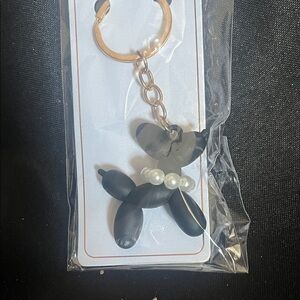 Fashion Jewelry Black Balloon Dog Key Holder
